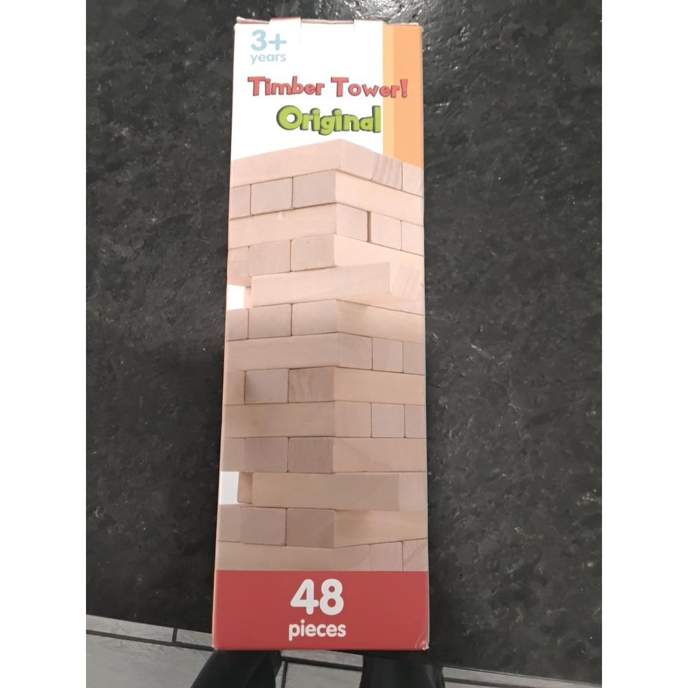 Cooltoys Timber Tower Original 48 Piece Wooden Stacking Game Ages 3+ CKWPC48